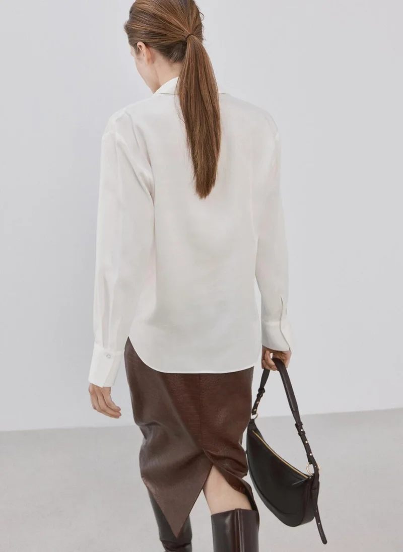 مانجو Straight lyocell shirt